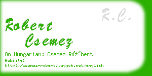 robert csemez business card